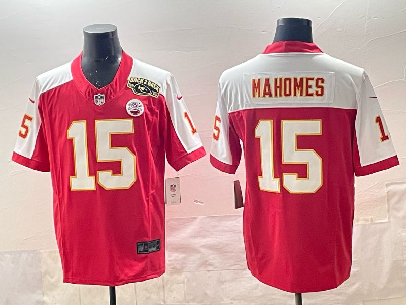 Men 2025 Nike Kansas City Chiefs #15 Mahomes Red 4th generation Limited NFL Jersey 02